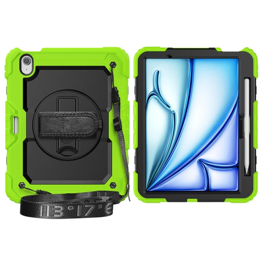For iPad Air 11 2024 / Air 11 2025 Silicone Hybrid PC Tablet Protective Case(Black+Yellow Green) - iPad Air 11 2025 / 2024 Cases by buy2fix | Online Shopping UK | buy2fix