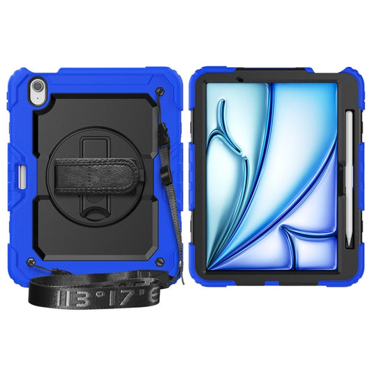 For iPad Air 11 2024 / Air 11 2025 Silicone Hybrid PC Tablet Protective Case(Black+Dark Blue) - iPad Air 11 2025 / 2024 Cases by buy2fix | Online Shopping UK | buy2fix