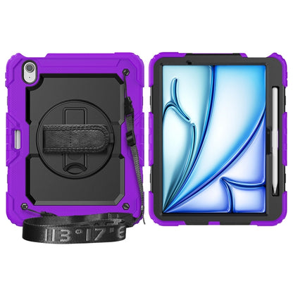 For iPad Air 11 2024 / Air 11 2025 Silicone Hybrid PC Tablet Protective Case(Purple+Black) - iPad Air 11 2025 / 2024 Cases by buy2fix | Online Shopping UK | buy2fix