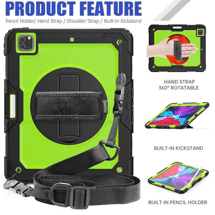 For iPad Pro 13 2024 Silicone Hybrid PC Tablet Protective Case(Yellow Green+Black) - iPad Pro 13 2024 Cases by buy2fix | Online Shopping UK | buy2fix