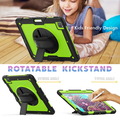 For iPad Pro 13 2024 Silicone Hybrid PC Tablet Protective Case(Yellow Green+Black) - iPad Pro 13 2024 Cases by buy2fix | Online Shopping UK | buy2fix