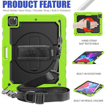 For iPad Pro 13 2024 Silicone Hybrid PC Tablet Protective Case(Black+Yellow Green) - iPad Pro 13 2024 Cases by buy2fix | Online Shopping UK | buy2fix