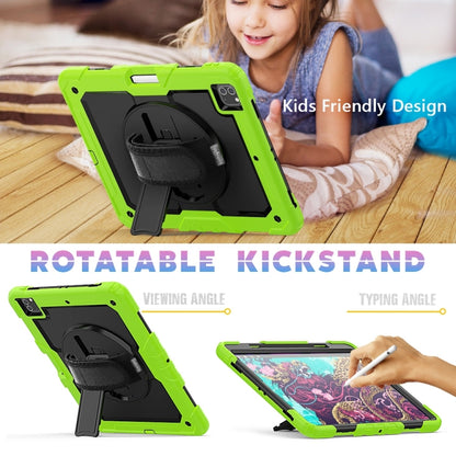 For iPad Pro 13 2024 Silicone Hybrid PC Tablet Protective Case(Black+Yellow Green) - iPad Pro 13 2024 Cases by buy2fix | Online Shopping UK | buy2fix