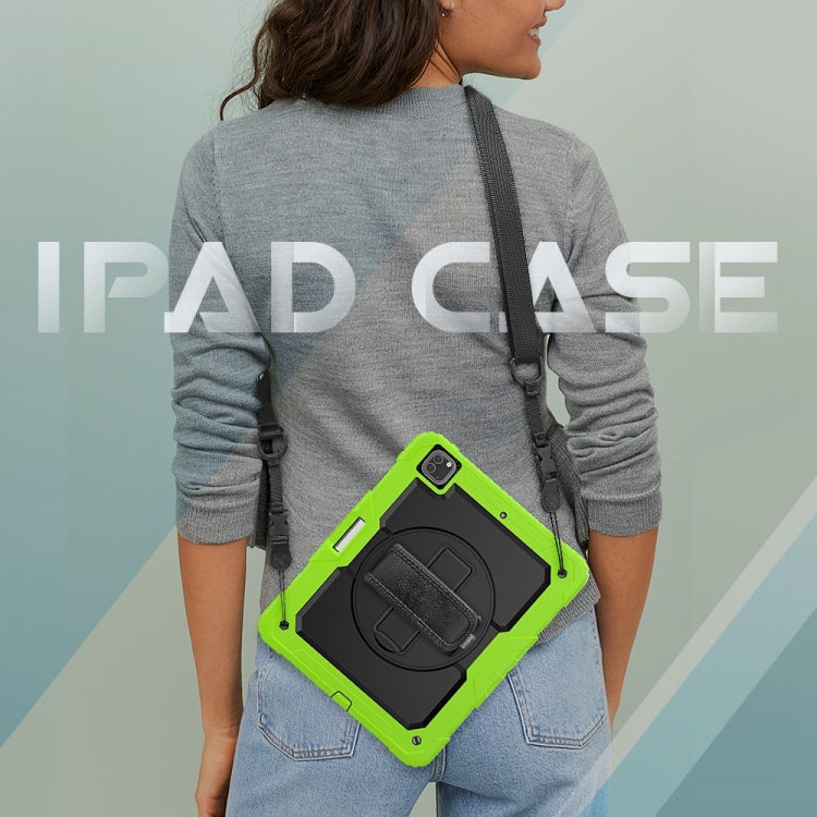 For iPad Pro 13 2024 Silicone Hybrid PC Tablet Protective Case(Black+Yellow Green) - iPad Pro 13 2024 Cases by buy2fix | Online Shopping UK | buy2fix
