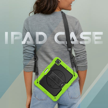 For iPad Pro 13 2024 Silicone Hybrid PC Tablet Protective Case(Black+Yellow Green) - iPad Pro 13 2024 Cases by buy2fix | Online Shopping UK | buy2fix