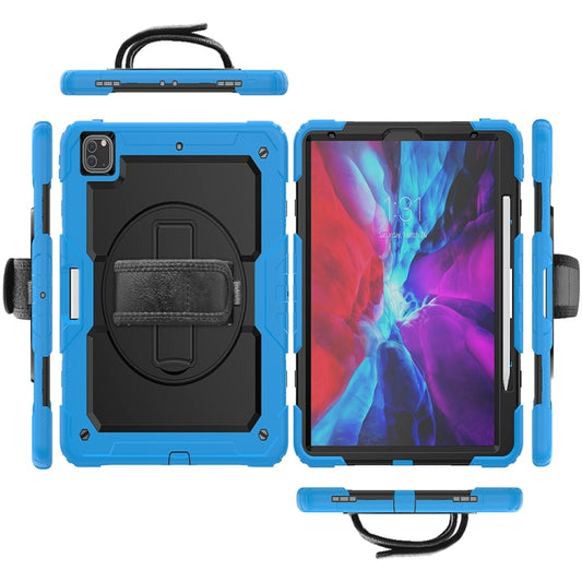 For iPad Pro 13 2024 Silicone Hybrid PC Tablet Protective Case(Black+Light Blue) - iPad Pro 13 2024 Cases by buy2fix | Online Shopping UK | buy2fix