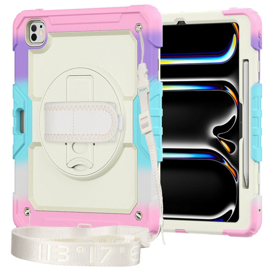 For iPad Pro 13 2024 Silicone Hybrid PC Tablet Protective Case(Rainbow Pink) - iPad Pro 13 2024 Cases by buy2fix | Online Shopping UK | buy2fix