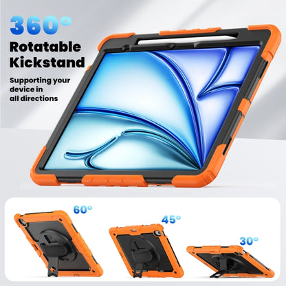 For iPad Air 13 2024 / Air 13 2025 Silicone Hybrid PC Tablet Protective Case(Orange+Black) - iPad Air 13 2025 / 2024 Cases by buy2fix | Online Shopping UK | buy2fix