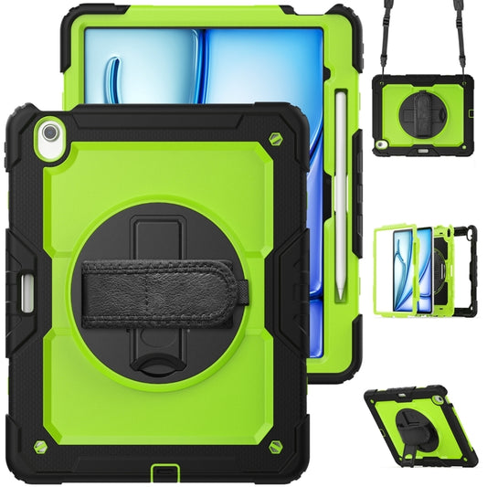 For iPad Air 13 2024 / Air 13 2025 Silicone Hybrid PC Tablet Protective Case(Yellow Green+Black) - iPad Air 13 2025 / 2024 Cases by buy2fix | Online Shopping UK | buy2fix