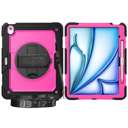 For iPad Air 13 2024 / Air 13 2025 Silicone Hybrid PC Tablet Protective Case(Rose Red+Black) - iPad Air 13 2025 / 2024 Cases by buy2fix | Online Shopping UK | buy2fix