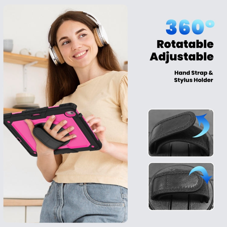 For iPad Air 13 2024 / Air 13 2025 Silicone Hybrid PC Tablet Protective Case(Rose Red+Black) - iPad Air 13 2025 / 2024 Cases by buy2fix | Online Shopping UK | buy2fix