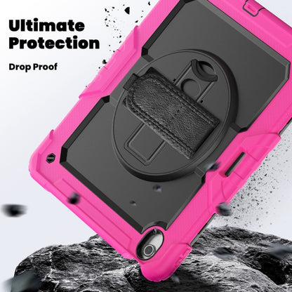 For iPad Air 13 2024 / Air 13 2025 Silicone Hybrid PC Tablet Protective Case(Black+Rose Red) - iPad Air 13 2025 / 2024 Cases by buy2fix | Online Shopping UK | buy2fix