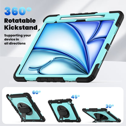 For iPad Air 13 2024 / Air 13 2025 Silicone Hybrid PC Tablet Protective Case(Light Blue+Black) - iPad Air 13 2025 / 2024 Cases by buy2fix | Online Shopping UK | buy2fix