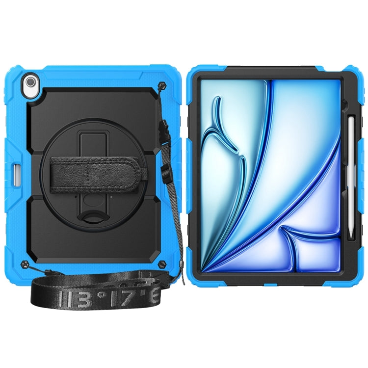For iPad Air 13 2024 / Air 13 2025 Silicone Hybrid PC Tablet Protective Case(Black+Light Blue) - iPad Air 13 2025 / 2024 Cases by buy2fix | Online Shopping UK | buy2fix