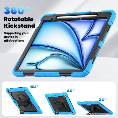 For iPad Air 13 2024 / Air 13 2025 Silicone Hybrid PC Tablet Protective Case(Black+Light Blue) - iPad Air 13 2025 / 2024 Cases by buy2fix | Online Shopping UK | buy2fix