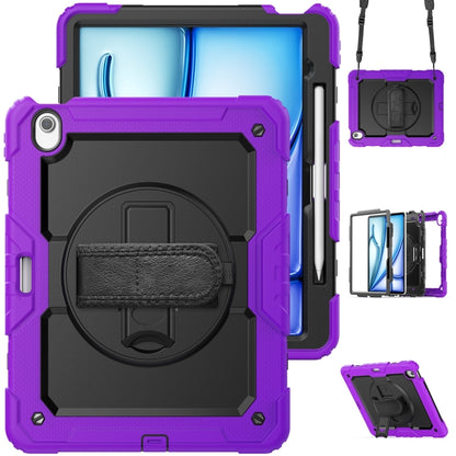 For iPad Air 13 2024 / Air 13 2025 Silicone Hybrid PC Tablet Protective Case(Purple+Black) - iPad Air 13 2025 / 2024 Cases by buy2fix | Online Shopping UK | buy2fix