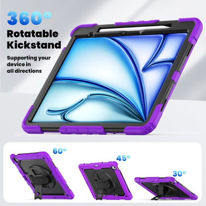 For iPad Air 13 2024 / Air 13 2025 Silicone Hybrid PC Tablet Protective Case(Purple+Black) - iPad Air 13 2025 / 2024 Cases by buy2fix | Online Shopping UK | buy2fix