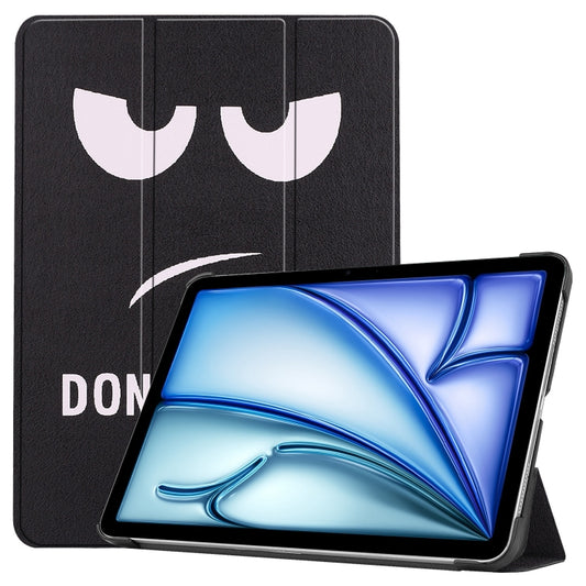 For iPad Air 11 2025 / 2024 Custer Painted 3-Fold Holder Smart Leather Tablet Case(Big Eye Me) - iPad Air 11 2025 / 2024 Cases by buy2fix | Online Shopping UK | buy2fix