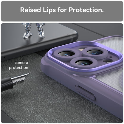 For iPhone 13 Pro Carbon Fiber Texture MagSafe Translucent Phone Case(Purple) by buy2fix