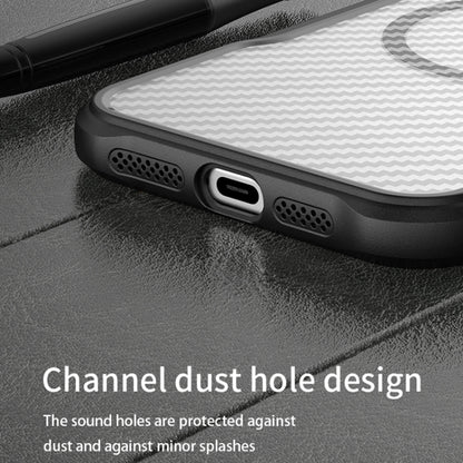 For iPhone 16 Plus Carbon Fiber Texture MagSafe Translucent Phone Case(Green) by buy2fix