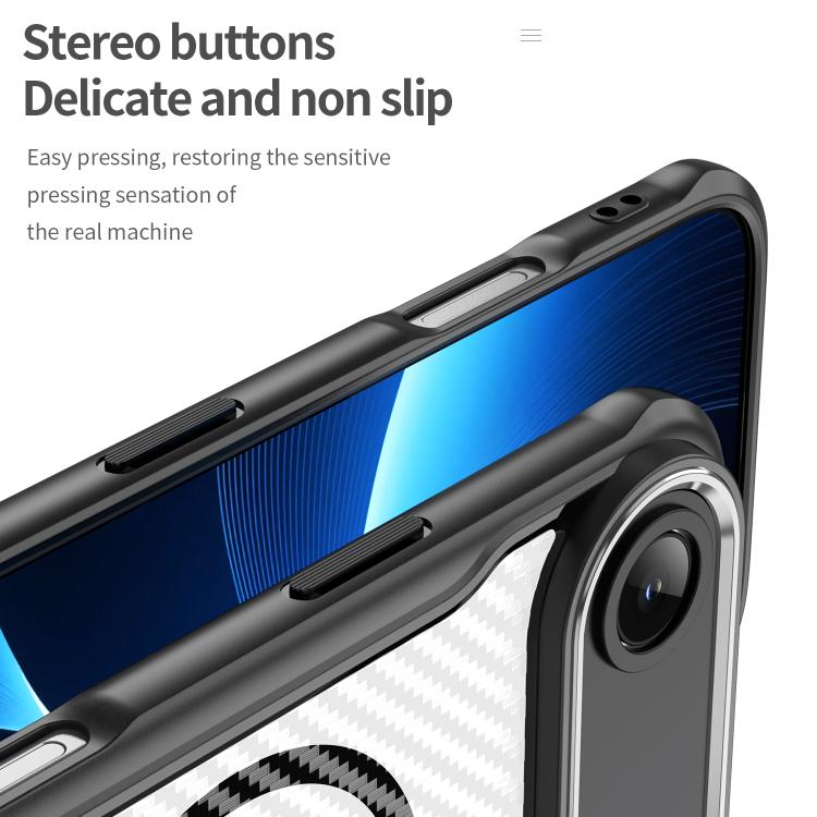 For  iPhone 17 Air Carbon Fiber Texture MagSafe Translucent Phone Case(Black) - iPhone Air Cases by buy2fix | Online Shopping UK | buy2fix