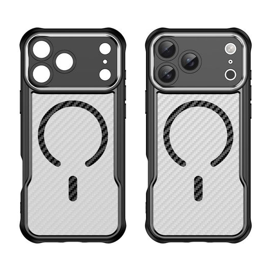 For iPhone 17 Pro Max Carbon Fiber Texture MagSafe Translucent Phone Case(Black) - iPhone 17 Pro Max Cases by buy2fix | Online Shopping UK | buy2fix