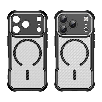 For iPhone 17 Pro Carbon Fiber Texture MagSafe Translucent Phone Case(Black) - iPhone 17 Pro Cases by buy2fix | Online Shopping UK | buy2fix