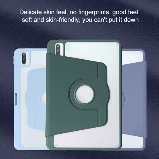 For Huawei MatePad Pro 11 2022 / 2024 Acrylic 360 Degree Rotation Holder Tablet Leather Case(Dark Green) by buy2fix