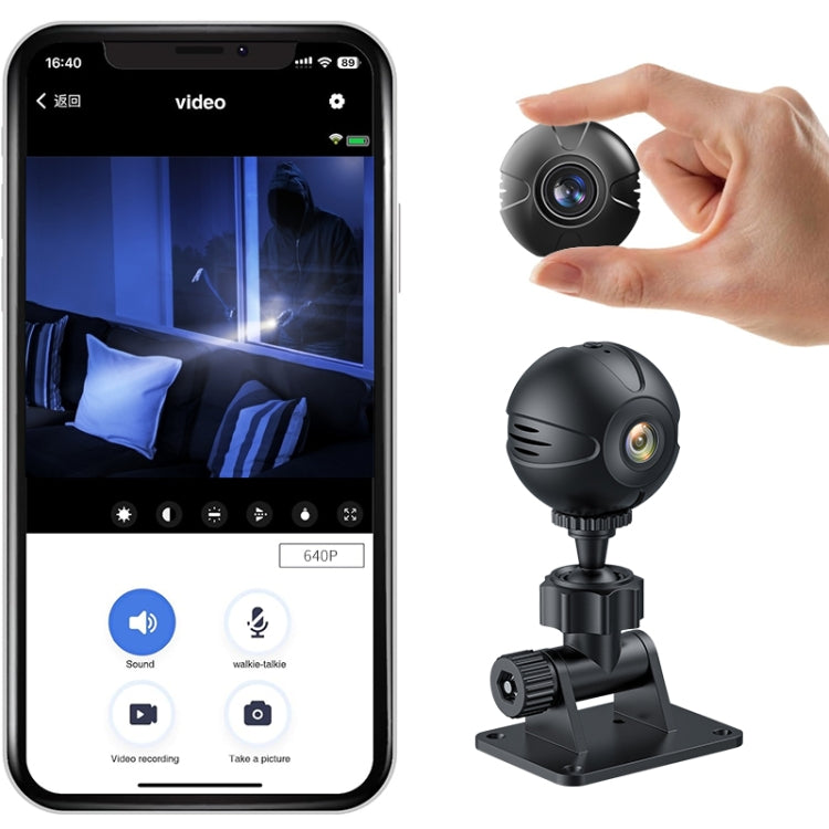 X3 Wireless Mini DV WiFi IP Camera, Support Night Vision / Motion Detection(Black) by buy2fix