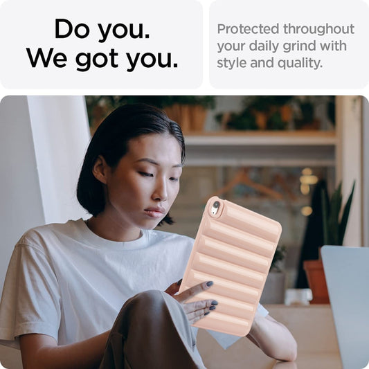 For iPad Air 11 2025 / 2024 Eiderdown Cushion Shockproof Tablet Case(Pink) - iPad Air 11 2025 / 2024 Cases by buy2fix | Online Shopping UK | buy2fix