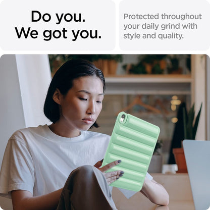 For iPad Air 11 2025 / 2024 Eiderdown Cushion Shockproof Tablet Case(Green) - iPad Air 11 2025 / 2024 Cases by buy2fix | Online Shopping UK | buy2fix