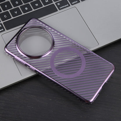 For Huawei Mate 60 Pro /60 Pro+ 6D Plated Carbon Fiber Clear Magsafe PC Phone Case(Aurora Purple) - Huawei Cases by buy2fix | Online Shopping UK | buy2fix