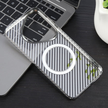 For Huawei Pura 70 Pro /70 Pro+ 6D Plated Carbon Fiber Clear Magsafe PC Phone Case(Titanium Grey) - Huawei Cases by buy2fix | Online Shopping UK | buy2fix