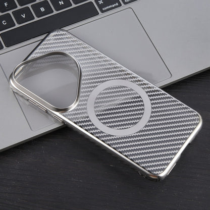 For Huawei Pura 70 Pro /70 Pro+ 6D Plated Carbon Fiber Clear Magsafe PC Phone Case(Titanium Grey) - Huawei Cases by buy2fix | Online Shopping UK | buy2fix