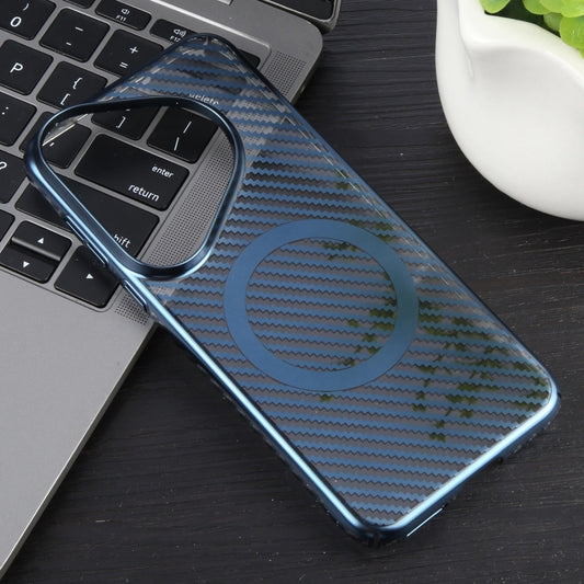 For Huawei Pura 70 Pro /70 Pro+ 6D Plated Carbon Fiber Clear Magsafe PC Phone Case(Dream Blue) - Huawei Cases by buy2fix | Online Shopping UK | buy2fix