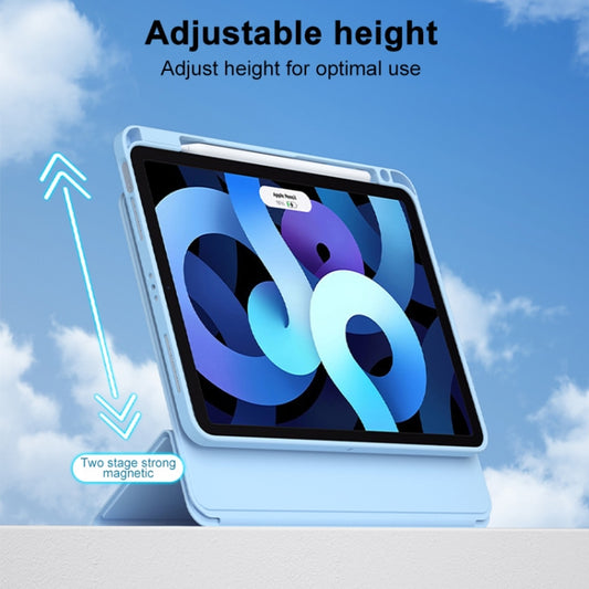 For iPad 10.2 2021 / Air 10.5 Rotatable Magnetic Detachable Leather Tablet Case with Pen Slot(Blue) - iPad 10.2 Cases by buy2fix | Online Shopping UK | buy2fix
