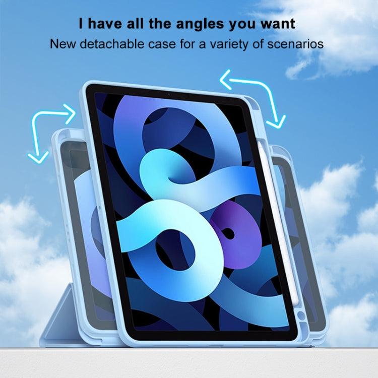 For iPad 2025 / 2022 Rotatable Magnetic Detachable Leather Tablet Case with Pen Slot(Blue) - iPad 2025 / 2022 Cases by buy2fix | Online Shopping UK | buy2fix