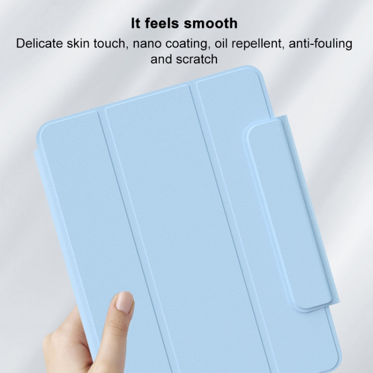 For iPad 10.2 2021 / Air 10.5 Rotatable Magnetic Detachable Leather Tablet Case with Pen Slot(Blue) - iPad 10.2 Cases by buy2fix | Online Shopping UK | buy2fix