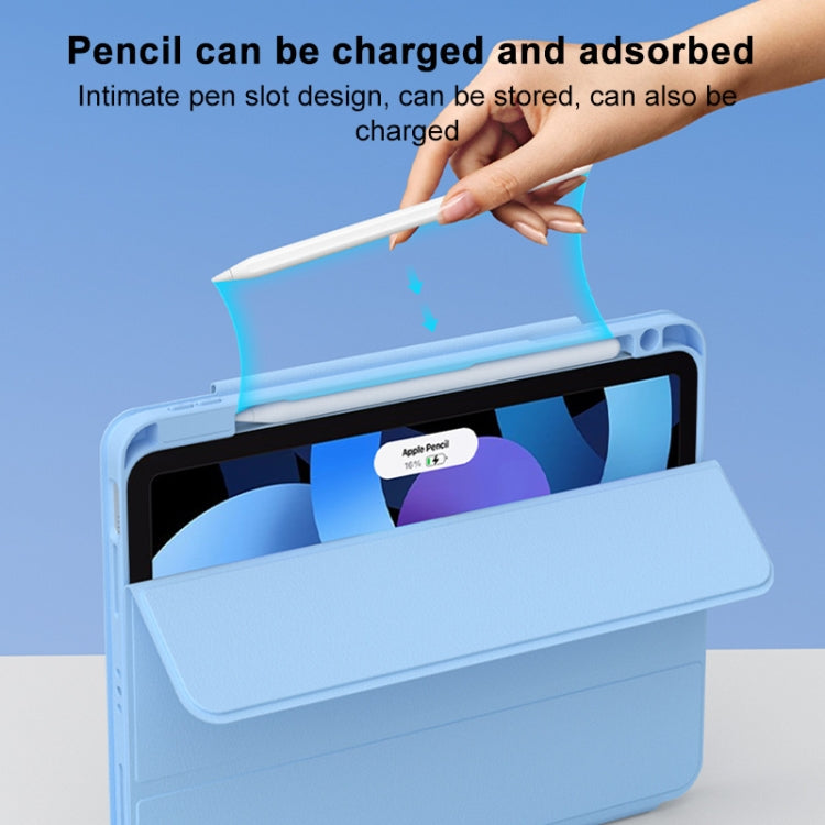 For iPad 2025 / 2022 Rotatable Magnetic Detachable Leather Tablet Case with Pen Slot(Silver Grey) - iPad 2025 / 2022 Cases by buy2fix | Online Shopping UK | buy2fix