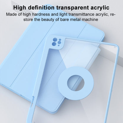 For iPad 2025 / 2022 Rotatable Magnetic Detachable Leather Tablet Case with Pen Slot(Silver Grey) - iPad 2025 / 2022 Cases by buy2fix | Online Shopping UK | buy2fix