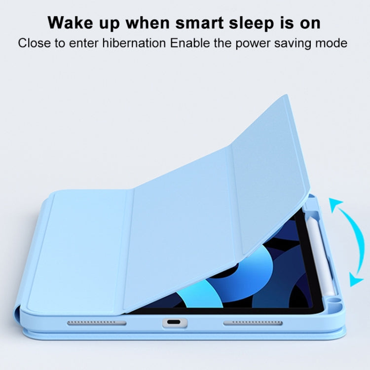 For iPad mini 6 / mini 2024 Rotatable Magnetic Detachable Leather Tablet Case with Pen Slot(Blue) - iPad mini 6 Cases by buy2fix | Online Shopping UK | buy2fix