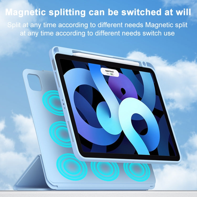 For iPad 10.2 2021 / Air 10.5 Rotatable Magnetic Detachable Leather Tablet Case with Pen Slot(Blue) - iPad 10.2 Cases by buy2fix | Online Shopping UK | buy2fix