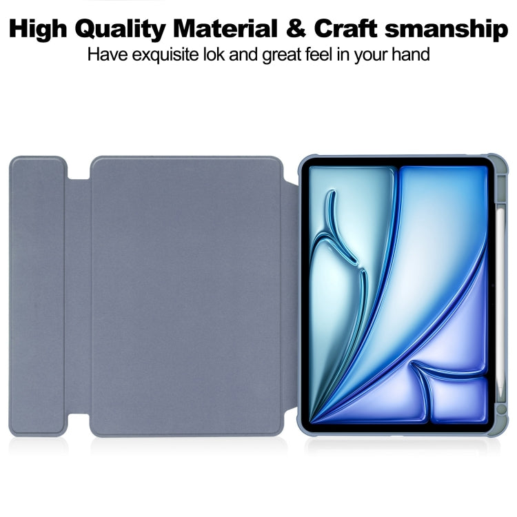 For iPad Air 13 2025 / 2024 Transparent Rotation Smart Leather Tablet Case(Lavender) - iPad Air 13 2025 / 2024 Cases by buy2fix | Online Shopping UK | buy2fix