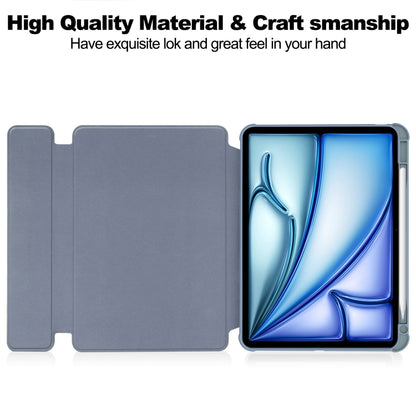 For iPad Air 13 2025 / 2024 Transparent Rotation Smart Leather Tablet Case(Lavender) - iPad Air 13 2025 / 2024 Cases by buy2fix | Online Shopping UK | buy2fix