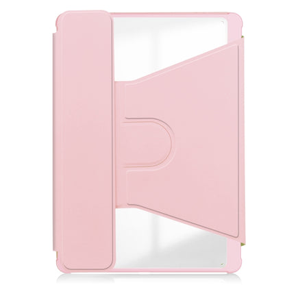 For iPad Air 13 2025 / 2024 Transparent Rotation Smart Leather Tablet Case(Pink) - iPad Air 13 2025 / 2024 Cases by buy2fix | Online Shopping UK | buy2fix