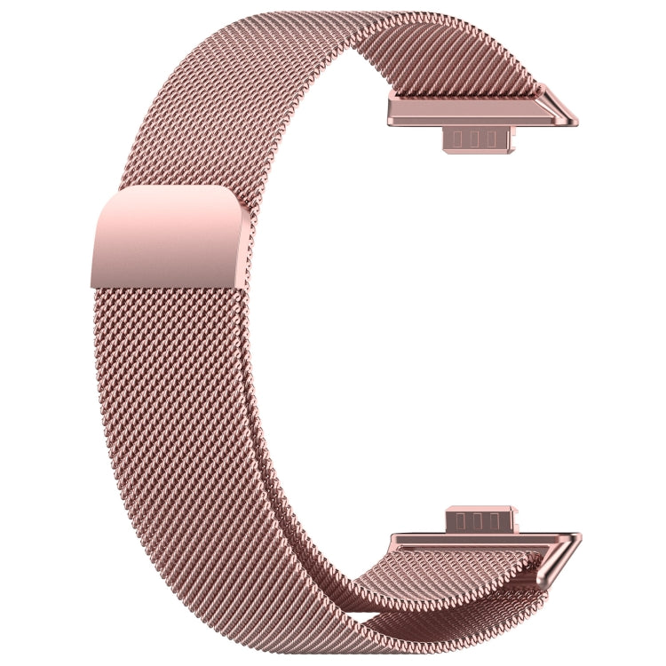 For Huawei Watch Fit3 Milanese Metal Watch Band(Rose Pink) by buy2fix