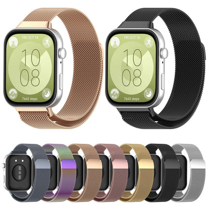 For Huawei Watch Fit3 Milanese Metal Watch Band(Rose Gold) by buy2fix