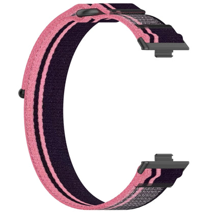 For Huawei Watch Fit3 Loop Nylon Watch Band(Pink Purple) by buy2fix