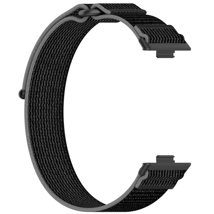 For Huawei Watch Fit3 Loop Nylon Watch Band(Black Grey) by buy2fix
