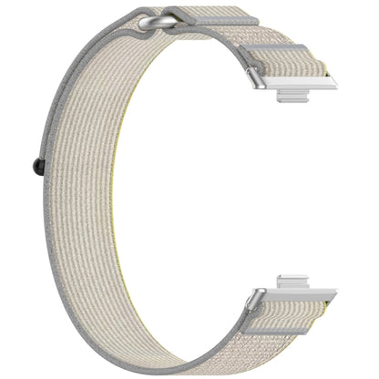 For Huawei Watch Fit3 Loop Nylon Watch Band(Grey Yellow) by buy2fix